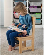 Constructive Playthings KRP-110 Classic Rubberwood Chair for Preschool and Classroom Seating, 10", Durable Classroom Furniture for Schools, Daycares & Learning Spaces