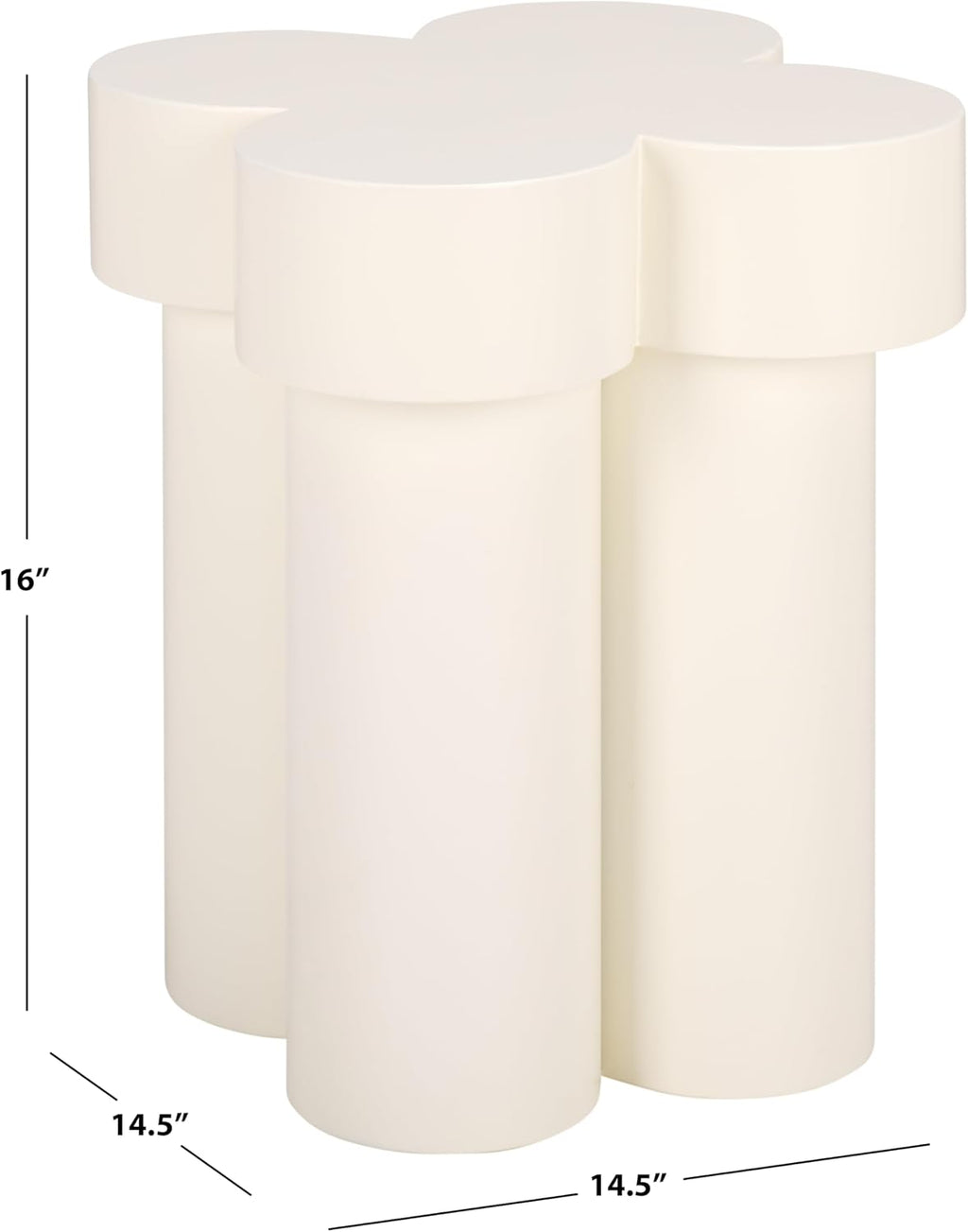 SAFAVIEH Home Collection – Bastien Ivory Sculptural Accent Table, Modern Floral Silhouette, Fully Assembled (ACC2331A)