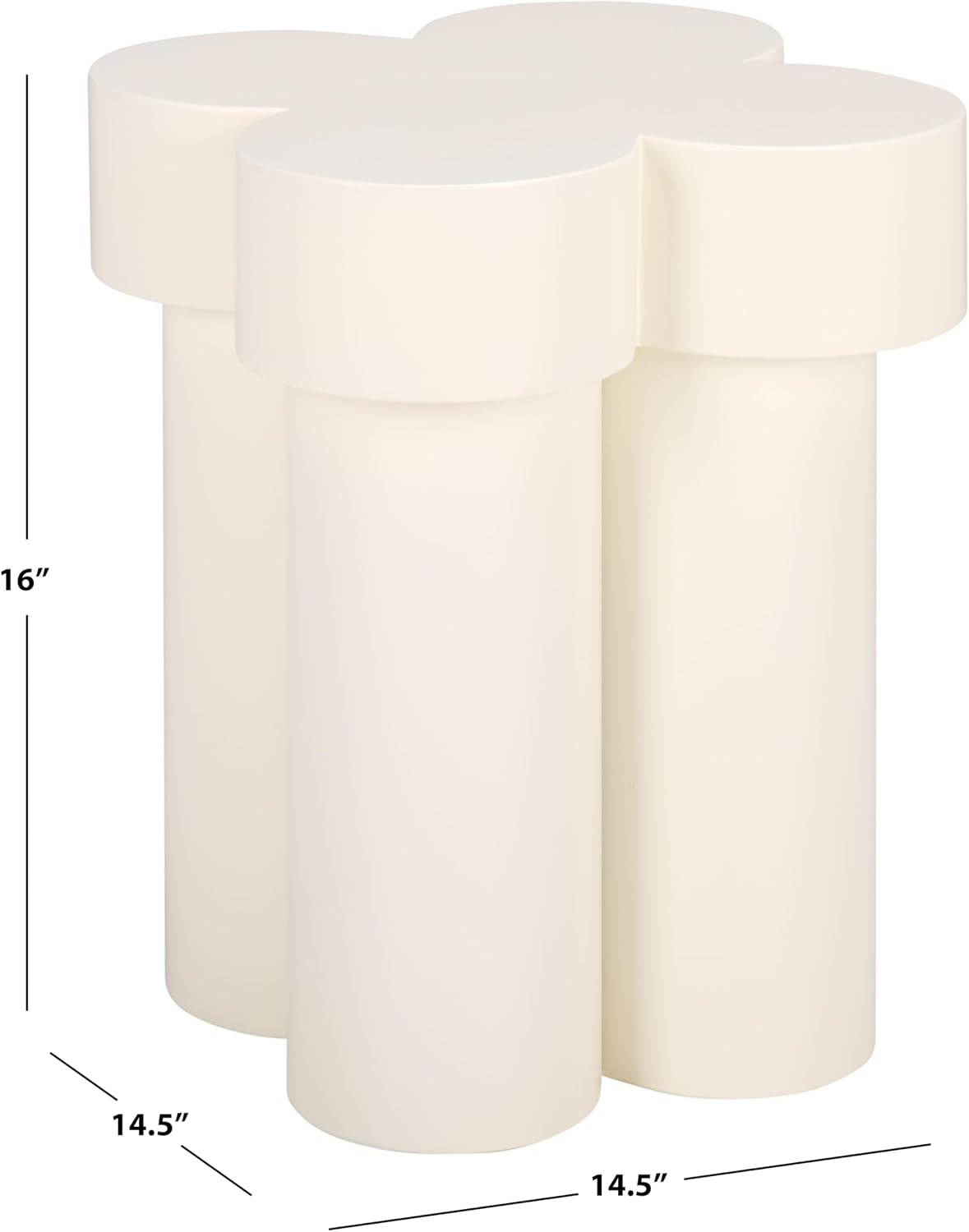 SAFAVIEH Home Collection – Bastien Ivory Sculptural Accent Table, Modern Floral Silhouette, Fully Assembled (ACC2331A)