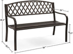 Patio Benches for Outdoors Nordic Retro Outdoor Metal Garden Bench Hollow Mesh Decorative Suitable for Courtyard Balcony Terrace Garden Benches for Outdoors