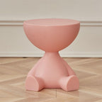 Cute Shaped Round Multi Functional Ottoman Aent Table - Side Table/Small Night Stand for Living Room/Bedroom/Kitchen/Bathroom Home Furniture