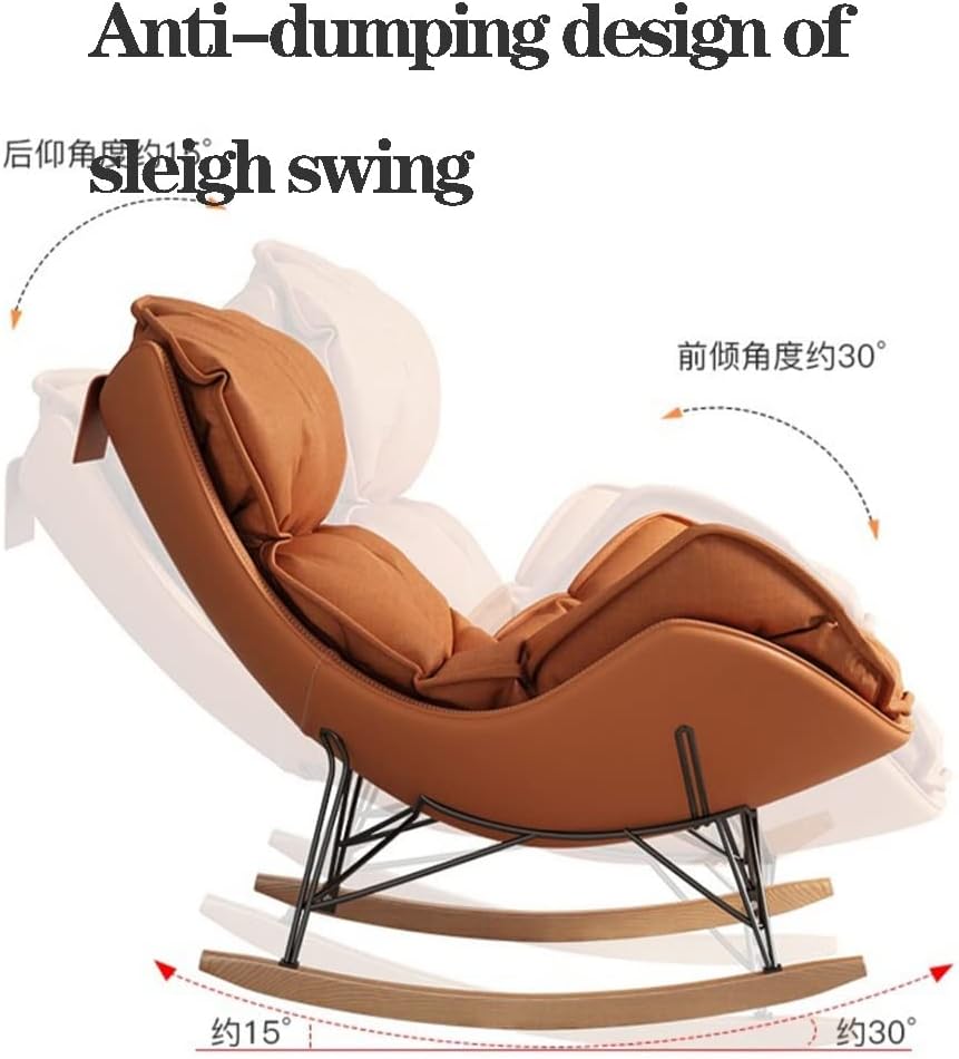 Modern Nursery Rocking Chair with Ottoman Gray Velvet Upholstered Glider Rocker Sofa Armchair for Living Room Thick Cushion and Footstool for Ultimate Comfort-White