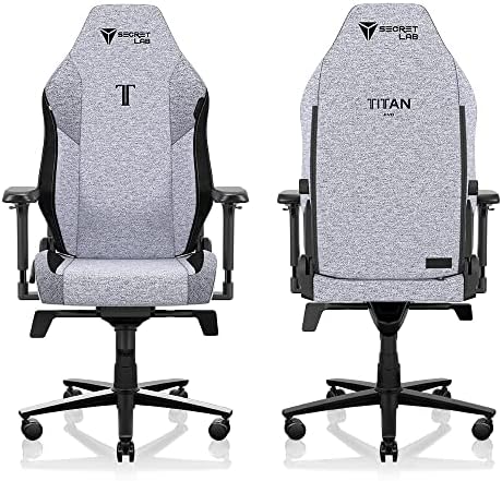 Secretlab Titan Evo Cookies & Cream Gaming Chair - Reclining - Ergonomic & Comfortable Computer Chair with 4D Armrests - Magnetic Head Pillow & 4-Way Lumbar Support - Small - Gray - Fabric
