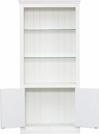 78.75''H Altar Table with 5-Colors Dimmable Ceiling Light, Storage Doors & Adjustable Glass Shelves, Buddhist Home Altar Cabinet for Living Room and Meditation Space (White)