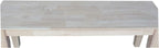 International Concepts Shaker Style Bench, 47-Inch Wide, Solid Parawood, Unfinished