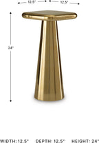 Signature Design by Ashley Dallenburg Contemporary Accent Table, Gold