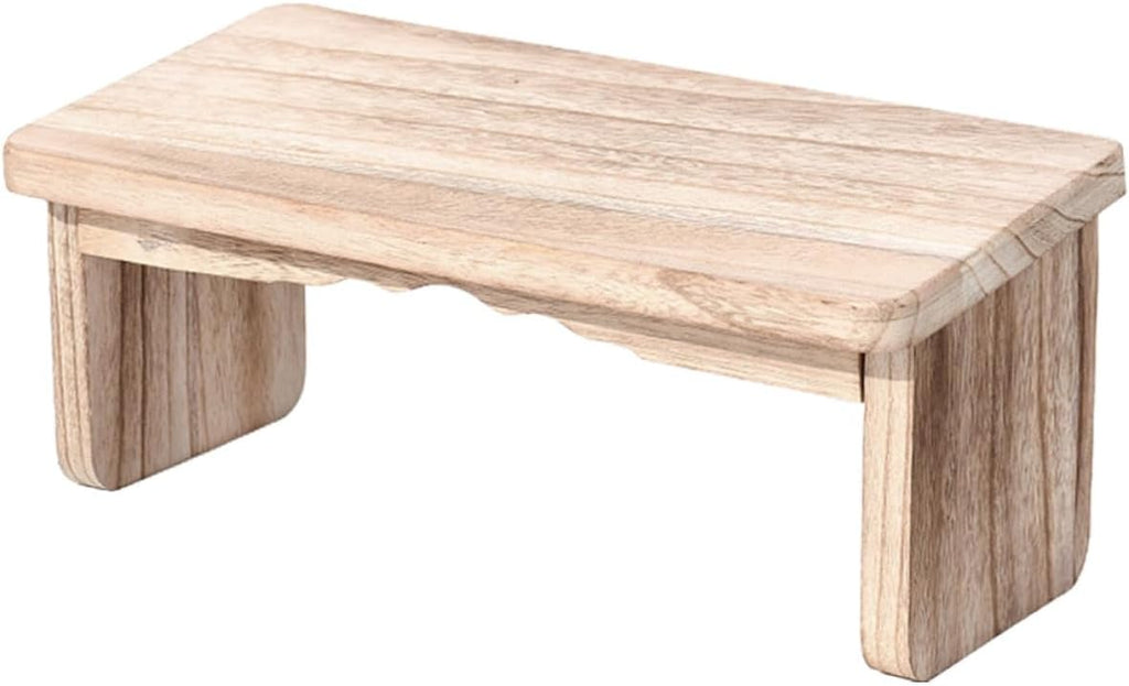 TOYANDONA Ergonomic Wooden Meditation Stool Foldable Kneeling Bench with Non-Slip Surface and Space-Saving Design, Portable Prayer Bench Suitable for Home and Beach Use