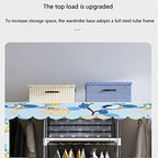 Wardrobe Organiser Wardrobe Storage Quick Install Wardrobe Storage Double The Weight Strong and Sturdy Used for Rental Room Bedroom (Size : 125X45X170cm A)