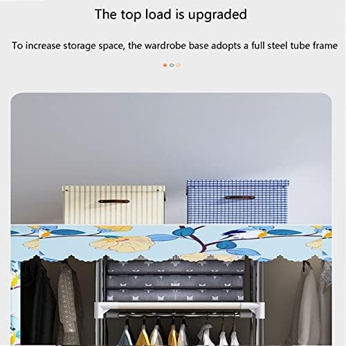 Wardrobe Organiser Wardrobe Storage Quick Install Wardrobe Storage Double The Weight Strong and Sturdy Used for Rental Room Bedroom (Size : 125X45X170cm A)