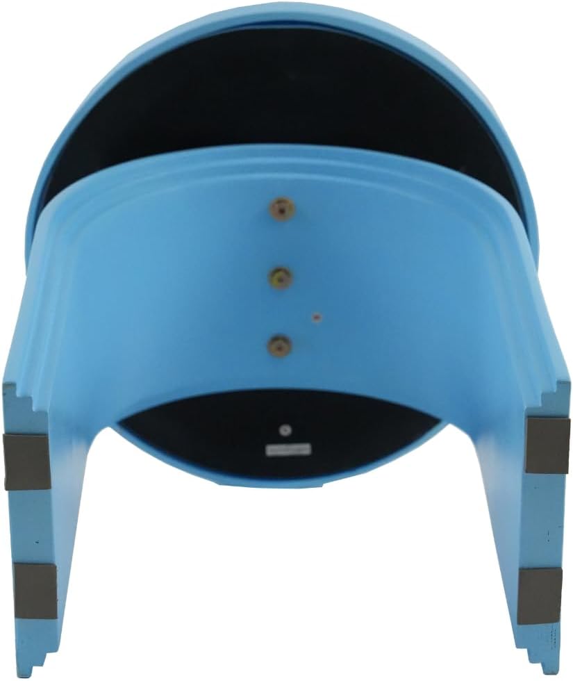 ROCITY Round Side Table, Modern Wood End Table with Sturdy Base, Small Blue Drink Table for Living Room, Bedroom and Small Spaces