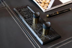 Wood Fountain Pen Rest with Ink Division: Desk Organizer