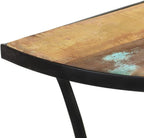 Rustic Reclaimed Wood Console Table with Mixed Color Finish for Entryway and Living Room, Durable Solid Wood Construction for Home Decor and Functional Surface