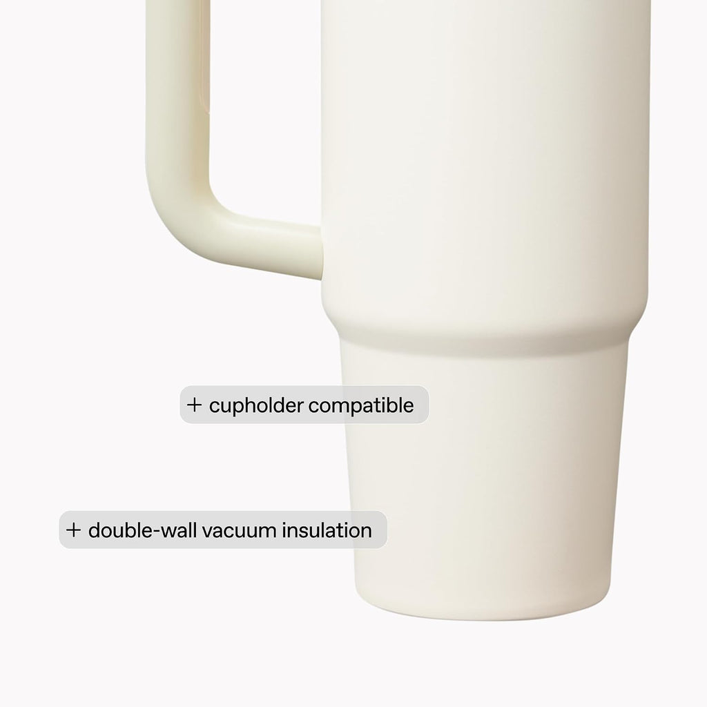 STANLEY Quencher H2.0 Tumbler with Handle and Straw 30 oz | Flowstate 3-Position Lid | Cup Holder Compatible for Travel | Insulated Stainless Steel Cup | BPA-Free | Violet Blossom
