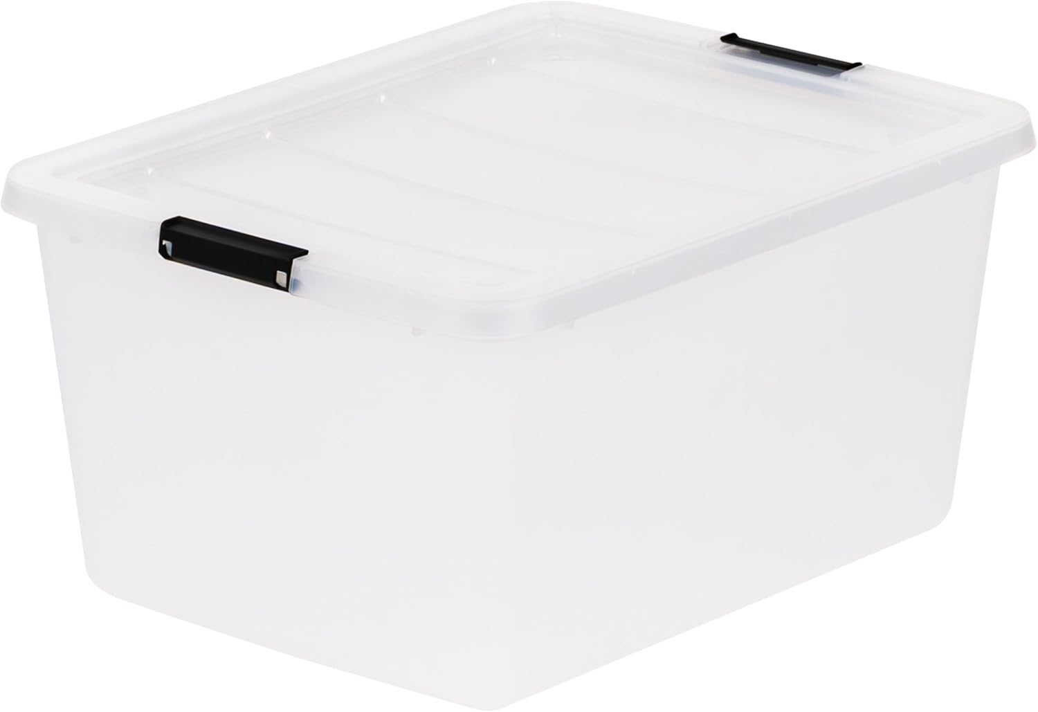 IRIS USA 6-Pack High-Capacity Clip Box with Latching Lids, 32 Quart Craft Storage Bins, Art & Writing Supply Containers for Home, Office & Classroom Organization
