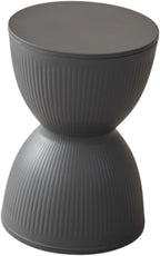 Round Foot Stool Footstool Sitting Change Shoe Stool for Home Bedroom Bedside Nursery, Gray