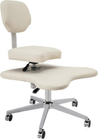 Cross Legged Office Chair, Ergonomic Criss Cross Desk Chair, Meditation Chair with Wheels, Height Adjustable Seat with Back Support