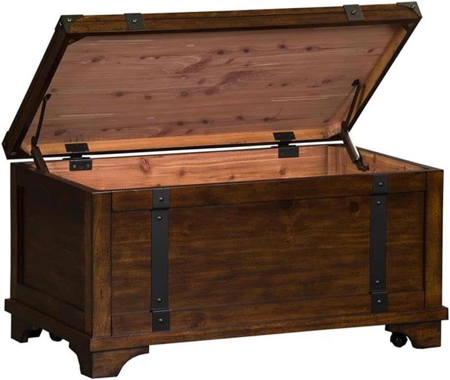 Liberty Furniture Industries Aspen Skies Storage Trunk, W38 x D23 x H20, Medium Brown