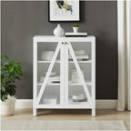 HomeStock Stackable Pantry Cabinet - Kitchen Storage Organizer - 16" D x 60.5" W x 38" H - White