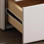 Solid Wood Mini Bedside Table Home Bedroom Portable Small Storage Cabinet(D)