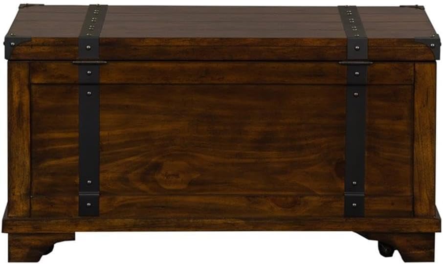 Liberty Furniture Industries Aspen Skies Storage Trunk, W38 x D23 x H20, Medium Brown