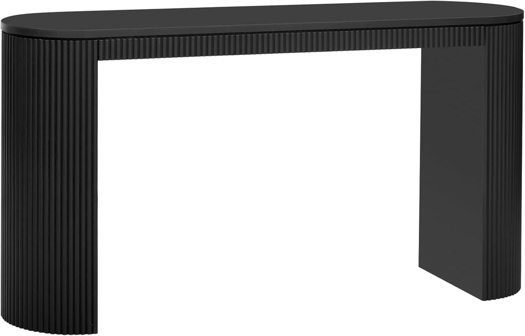 Curved Console Table with Unique Vertical Stripe,Suitable for Living Room,Study and Entrance