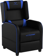 VITESSE VIT Gaming Recliner Chair Racing Style Single PU Leather Sofa Modern Living Room Recliners Ergonomic Comfortable Home Theater Seating, Blue.