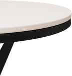 17.72" Side Table Round End Table with Marble Top and Iron Base - Modern Design for Living Room, Bedroom & Office