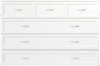 AFI, Northfield Murphy Bed Chest Queen with 6" Mattress, Storage Drawer & Built-in USB Charger, White