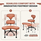 Meditation Chair | Relaxing Chair with Wheels | Height Adjustable Seat with Lumbar Support | for Adults Fidget and Yoga, Pose Improvement