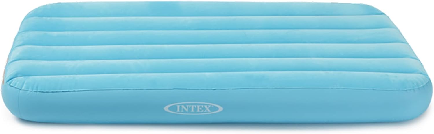 INTEX 66803EP Cozy Kidz Inflatable Airbed: Fiber-Tech – Velvety Soft Surface – Carry Bag Included – Color May Vary – 34.5" x 62" x 7"
