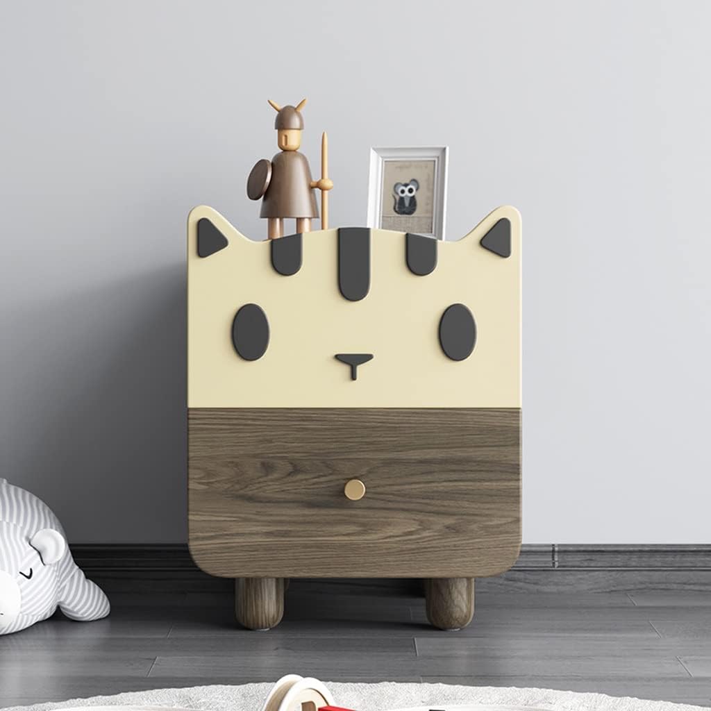 Nightstands Children's Bedside Table Wood Legs Simple Boy Girl Small Cabinet Bedside Storage Locker for Bedroom Nursery Children's Room Bedside Tables