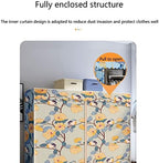 Wardrobe Organiser Wardrobe Storage Quick Install Wardrobe Storage Double The Weight Strong and Sturdy Used for Rental Room Bedroom (Size : 125X45X170cm A)