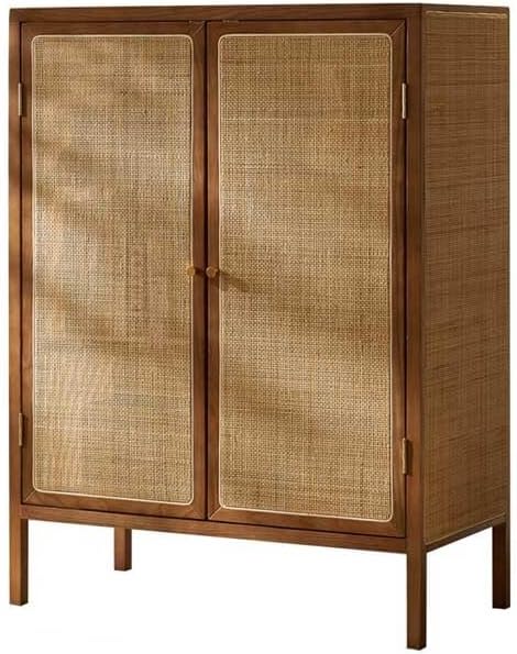 Entryway Cabinet Rattan Storage Cabinet Modern Wooden Dining Sideboard Home Use Entrance Cabinet Storage Cabinet Sideboard Storage Cabinet