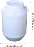 Large Capacity Container with User-Friendly Wide Opening Thickened HDPE Barrel Secure Outer Lid Storage Solution Suitable for Water Collection Home Organization Ingredient Storage, Blue, 50L