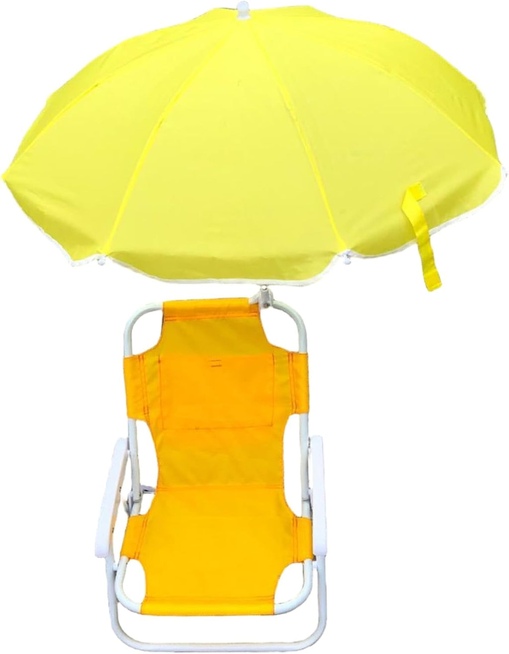 Kids Beach Chair with Umbrella Foldable & Detachable Beach Chair with Canopy, Lightweight and Sturdy Outdoor Seat for Camping, Travel, Lawn, Yellow.