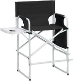 Silver White Iron Pipe Black Cloth Surface Plastic Sprayed Iron Round Pipe Director's Chair 103 * 60 * 499cm 120kg Without Carrying Bag