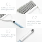 Small Broom and Dustpan Set, Household Mini Broom and Dustpan Set, Mini Broom and Cleaning Set Suitable for Various Small Areas (White)