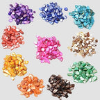 QICQDRAM Crushed Shells for Crafts About 1LB (405g/14.28oz) Small Natural Crushed Shells Bulk for Crafts DIY Beaching Wedding Decoration Vase Fillers (Light Blue)
