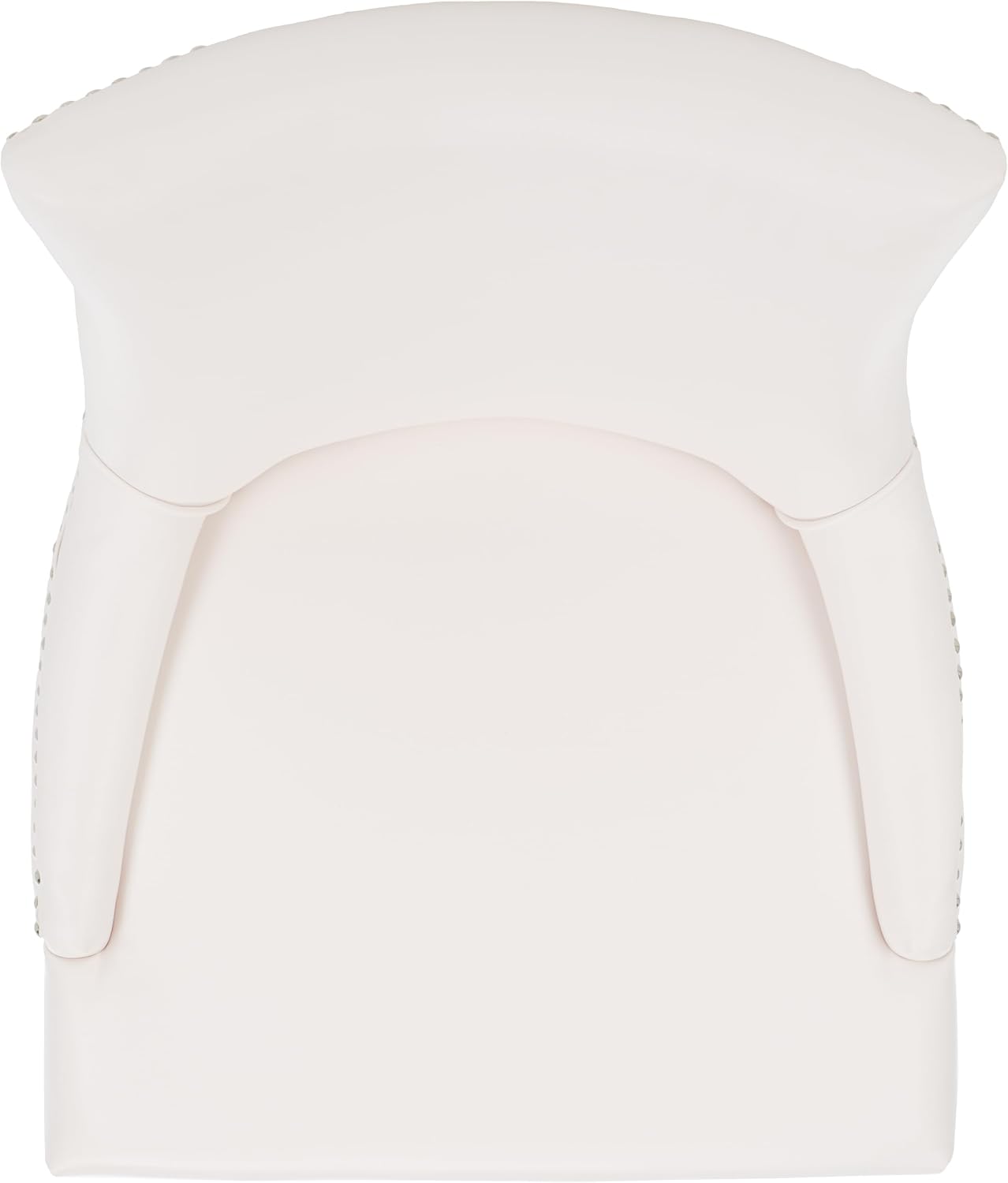 SAFAVIEH Home Collection - Lester White Faux Leather Dining Chair, Nailhead Trim, Modern Transitional Accent Seating (MCR4709N)