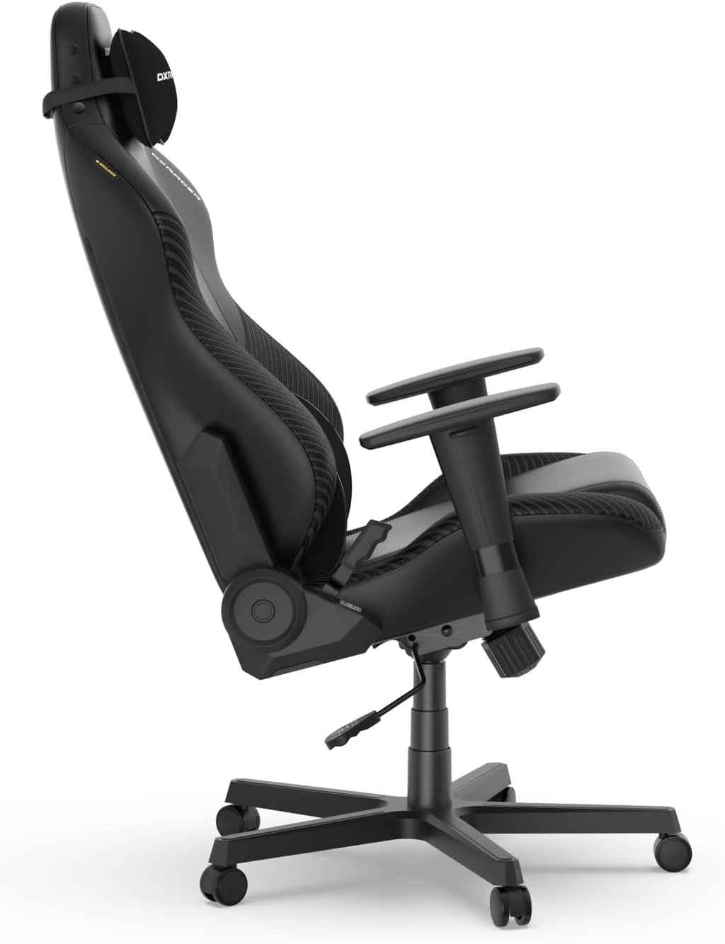 DXRacer Drifting Computer Gaming Chair - Ergonomic Office Chair with Adjustable Recline, Rocking, Cooling Gel Foam Headrest, 3D Armrests, Memory Foam Lumbar Support, Large, Black