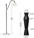 Tall Floor Vase, 23.6in Tall Modern Vase with Weighted Base - Matte Black Resin Vases for Dried Pampas Grass, Faux Flowers, Feathers & Home Decor