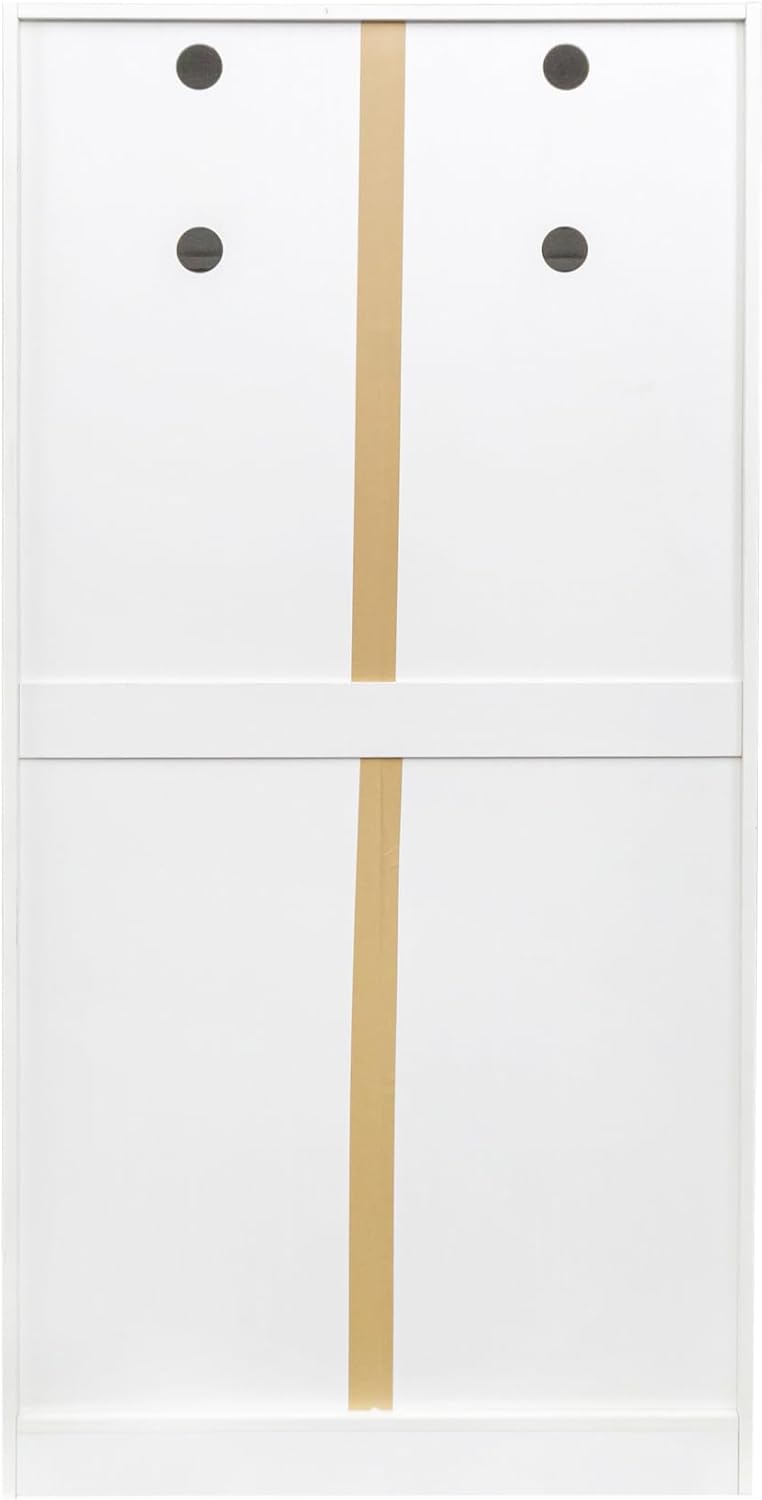 ZeHuoGe 62.99in Kitchen Pantry Cabinet, Freestanding Buffet Cupboards Sideboard with Doors & Shelves, Pantry Storage Cabinet for Kitchen, Living Room and Dinning Room (White)