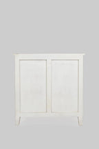 Jofran Global Archive Hand Carved Accent Chest Cabinet, 32', Weathered White