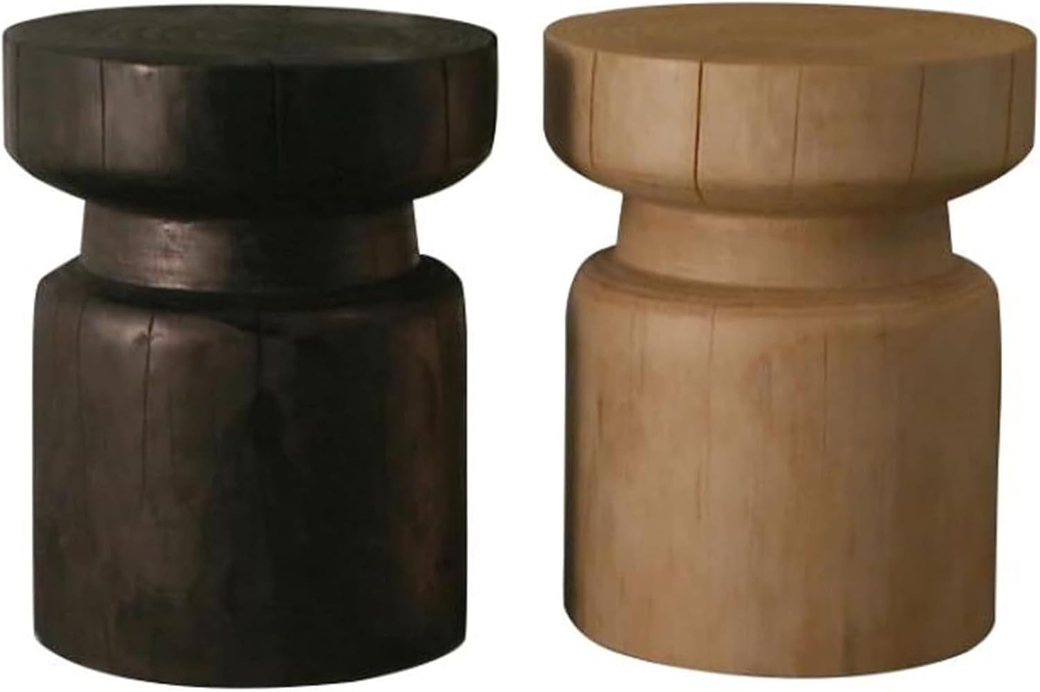 Coffee Table Tall Stump Side Garden Stool Tree Stump End Table Accent Plant Stand Holder(A)