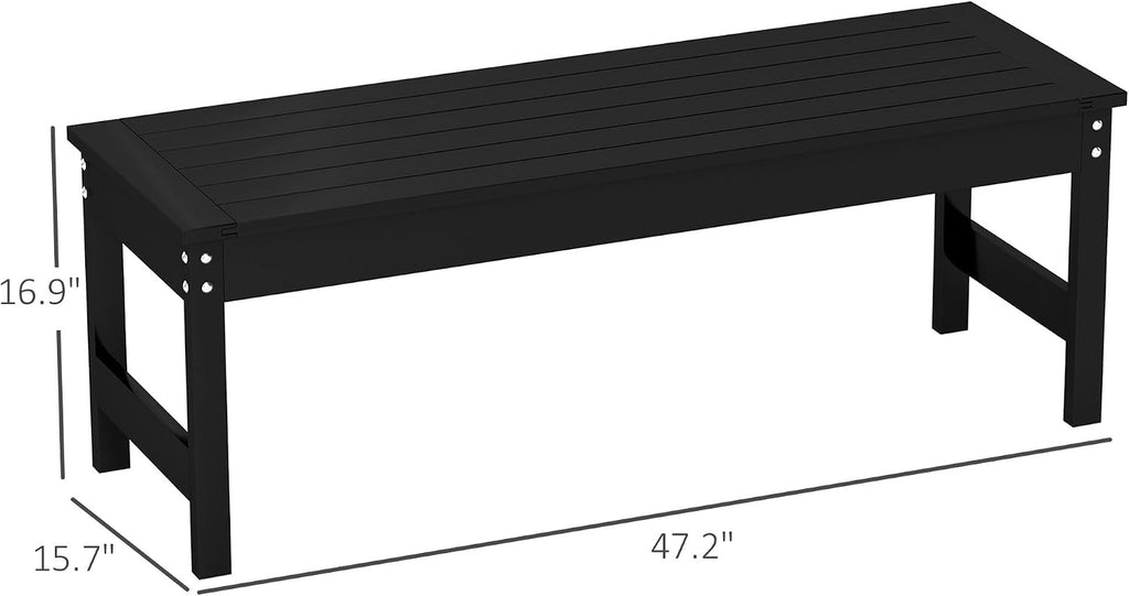 2-Seater Garden Bench with Slatted Seat
