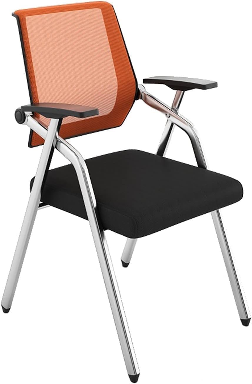 Mesh Back Folding Office Chair with Adjustable Armrests Blue Color Ideal for Business Meetings in Meeting(Red)