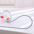 NECAUX Clear PVC Table Cover Protector 24 x 40 Inch 1.5mm Thick | Scratch Resistant Spill Protection Easy Maintenance Flexible Material for Home Office Tables Workspaces and Counters