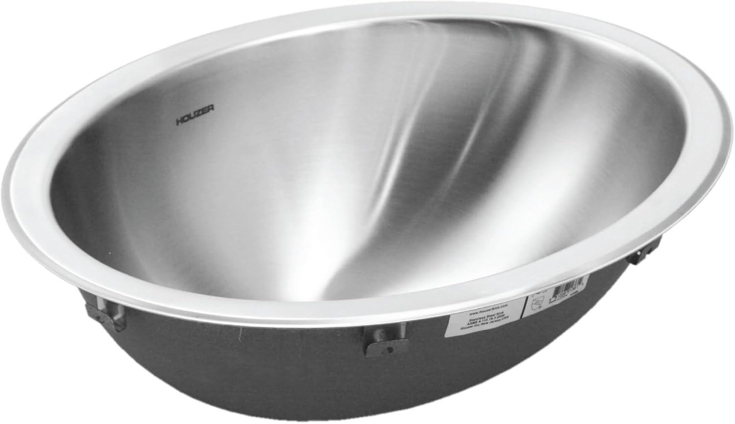 Houzer Opus Stainless Steel Bathroom Sink - 18 Inch Undermount Oval Bowl without Overflow, Durable & Versatile, Essential for Home & Apartment, Nested 10-Pack - CHT-1800-10