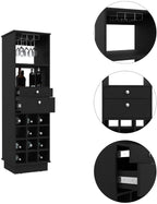 Classic Storage Cabinet with Two Drawers, Twelve Built-in Wine Rack Pantry Sideboard,for Kitchen Home