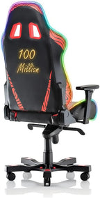 Clutch Chairz Pewdiepie Chair LED 100M- Ergonomic Gaming Chair, Video Game Chairs, Office Chair, High Chair and Lumbar Pillow for Computer Desk - Black - Throttle Series
